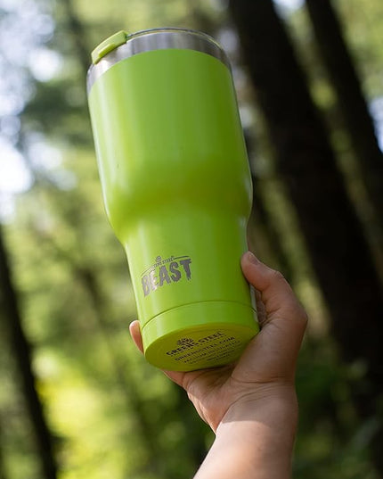 Beast 40 oz Tumbler Stainless Steel Vacuum Insulated Coffee Ice Cup Double Wall Travel Flask (Lemongrass Green)