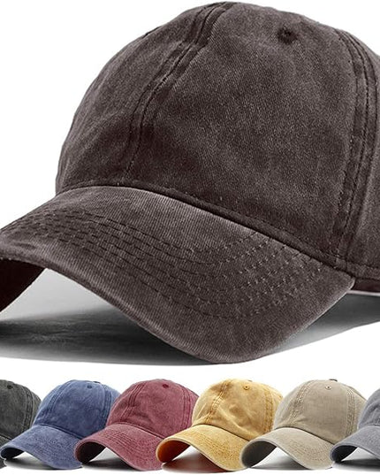 HH HOFNEN Men Women Washed Distressed Twill Cotton Baseball Cap Vintage Adjustable Dad Hat