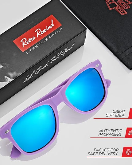 Retro Rewind Polarized Sunglasses for Men and Women - UV Protection Classic Sun Glasses