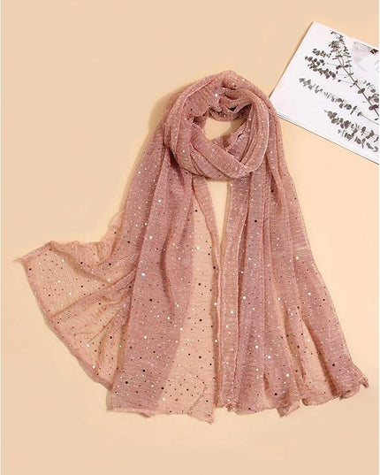 Floerns Women's Sequin Bandana Square Scarf Silk Scarves Mesh Shawl and Wrap for Evening Dresses