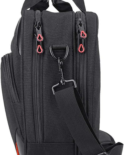 KROSER Laptop Bag 15.6 Inch Briefcase Messenger Bag Water Repellent Computer Case Shoulder Bag Durable Tablet Sleeve with RFID Pockets for Business/College/Women/Men - Black/Red