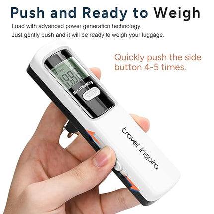 Battery-Free Luggage Scale, Suitcase Scale for Travel, 110 lbs/50 kg, Portable Handheld Weight Scale, No Batteries Needed