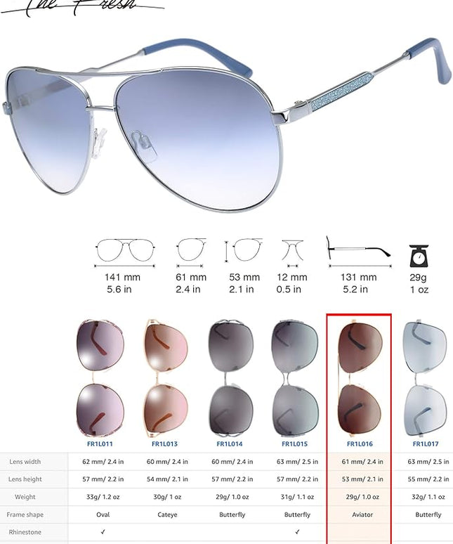 The Fresh Classic Crystal Elegant Women Beauty Design Sunglasses Gift Box