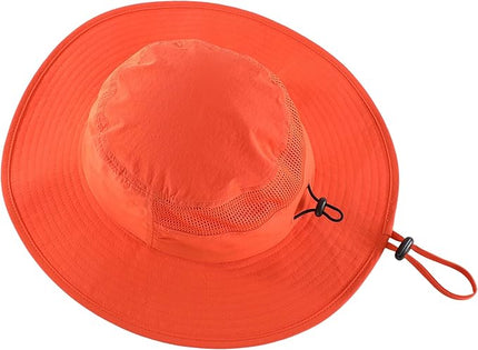 Home Prefer UPF50+ Mens Sun Hat Wide Brim Fishing Hat Womens UV Protection Cap Breathable Mesh Safari Gardening Bucket Hat