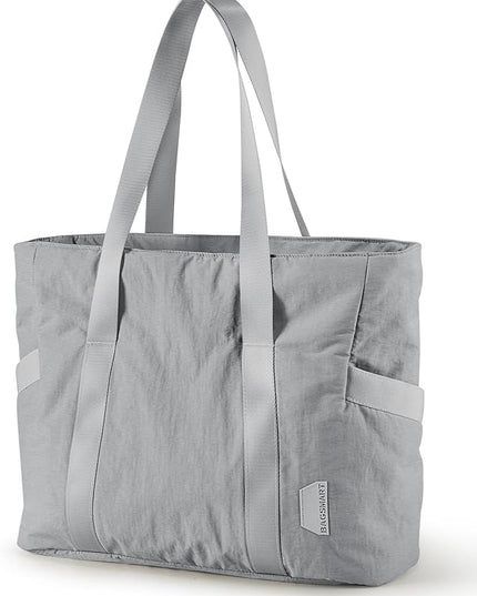 BAGSMART Tote Bag for Women, Tote Bag with Zipper Work Tote with Compartments Nurse Shoulder Hanbag for Travel, Gym