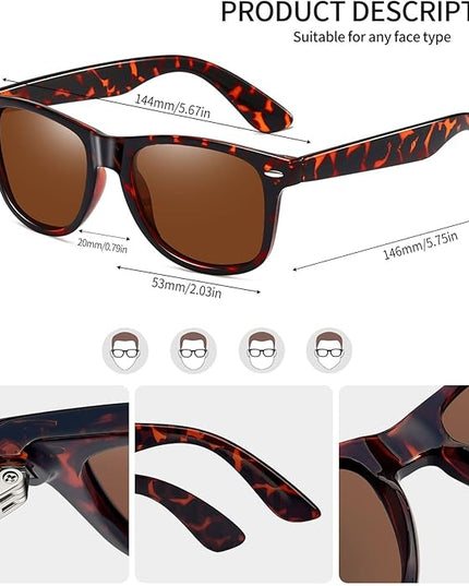 Joopin Square Sunglasses Polarized UV Protection Trendy Designer Sun Glasses Men Women