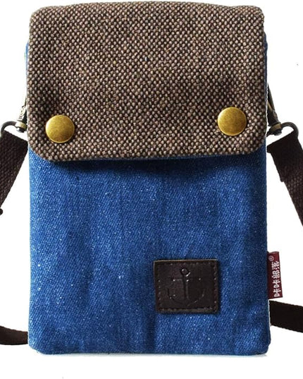Women's Small Crossbody Bags Canvas Cellphone Purse Coin Pouch Wallet Mini Shoulder Handbags Wristlet Clutch
