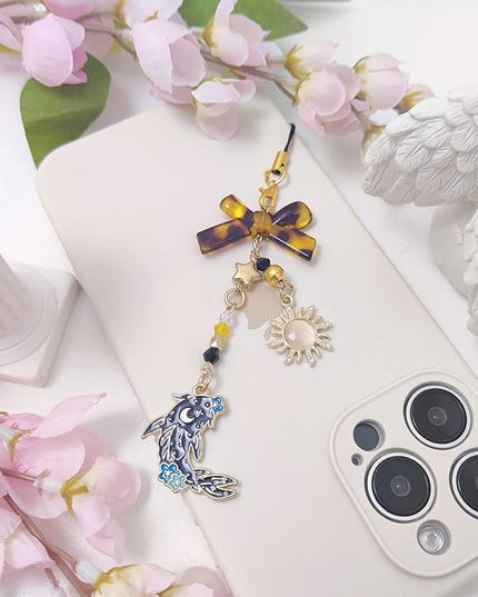 1-4PCS Cute Phone Charms Aesthetic Y2K Cell Phone Charms Strap Pink Strawberry Butterfly Star PhoneCharm Y2K Accessories for Bag Keychain Airpods Camera Pendants Decor