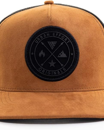 Urban Effort Mesh Back Cap - for Men and Women Baseball Hat 5-Panel Trucker Hat - Great Snapback Closure for Hunting & Hiking