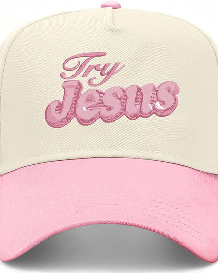 Try Jesus Hat | Premium Vintage Trucker Hat with Adjustable Snapback for Men and Women