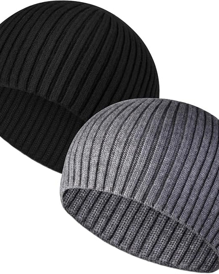 Heniho Winter Wool Beanies for Men Women, Warm Plain Toboggan Hats Ski Running Knit Skull Cap