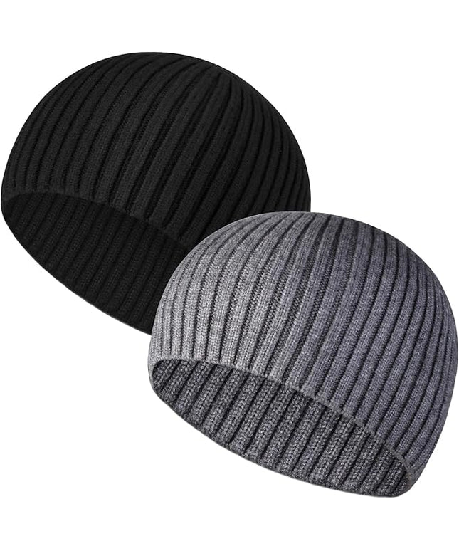 Heniho Winter Wool Beanies for Men Women, Warm Plain Toboggan Hats Ski Running Knit Skull Cap