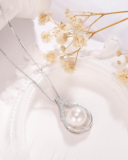 Tahitian Black Pearl Necklaces for Women 10-11mm - Pearl Necklace Phoenix Pendant | with 925 Sterling Silver 18" Chain - Christmas Mothers Day Valentine's Day Gifts For Women Wife Mom Grandma Girlfriend Daughter Her Best Friend Birthday Anniversary Fin...