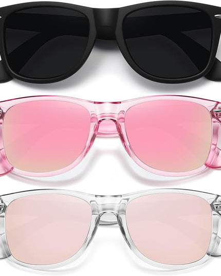 MEETSUN Polarized Sunglasses for Women Men Classic Retro Trendy Driving Sun Glasses UV400 Protection (3 Pack)