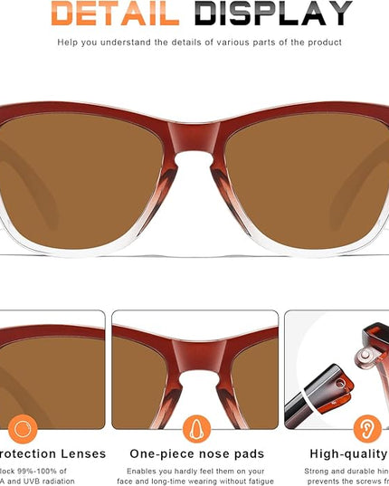 DANAMY Sunglasses Womens Polarized Sunglasses for Women Trendy Designer Mirrored UV400 Protection Sun Glasses