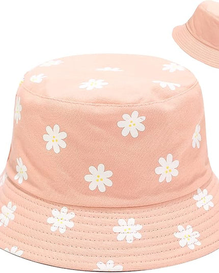 XYIYI Cute Bucket Hat Beach Fisherman Hats for Women, Reversible Double-Side-Wear