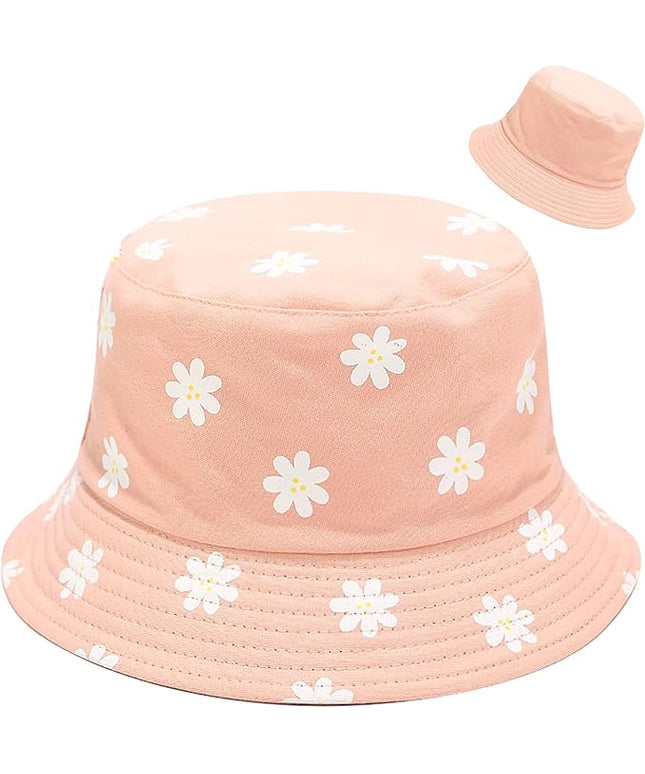 XYIYI Cute Bucket Hat Beach Fisherman Hats for Women, Reversible Double-Side-Wear