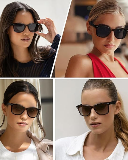 MEETSUN Polarized Sunglasses for Women Men Classic Retro Square Frame Driving Sun Glasses UV Protection