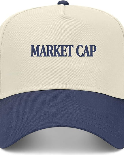 Market Cap Hat | Funny Premium Adjustable Snapback Baseball Vintage Trucker Hats for Men & Women