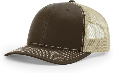 Richardson 112 Trucker Hat - Premium Adjustable Snapback Hat - Structured Six Panel Richardson Blank Caps