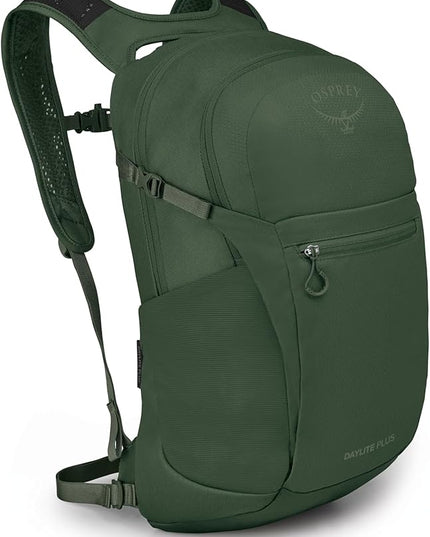 Osprey Daylite Plus Commuter Backpack – Lightweight, Everyday Pack with Laptop Sleeve and Water Bottle Pockets – Ideal for Work, School, and Travel with Versatile Storage Options, Seaweed Green