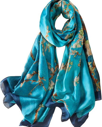 Fashion Scarves Scarf 100% Silk Feeling Scarf Silk Like Scarves Long Lightweight Sunscreen Shawls for Women