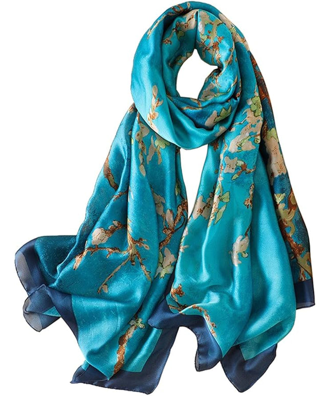 Fashion Scarves Scarf 100% Silk Feeling Scarf Silk Like Scarves Long Lightweight Sunscreen Shawls for Women