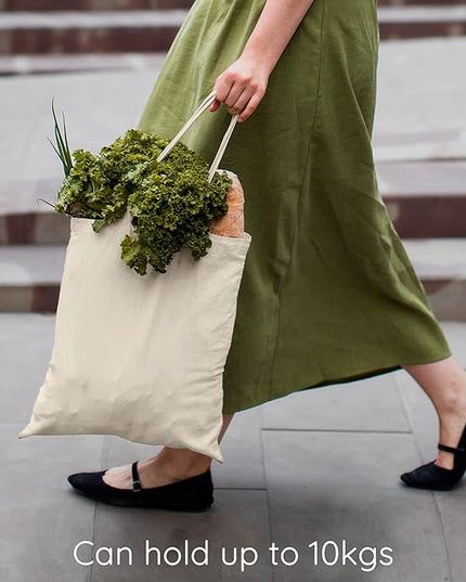 Eco Right Tote Bag for Women, Reusable Grocery Bag, Canvas Tote Bag for Shopping, Cotton Bag for Daily Use, Gifts for Women