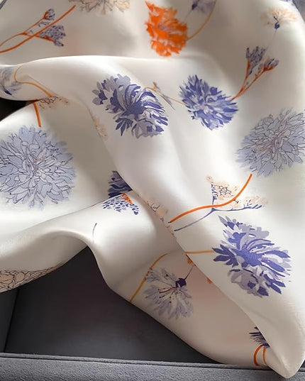 MINIDORA Satin Scarves for Women 27.5 × 27.5 inches Medium Square Elegant Silk Feeling Head Scarf