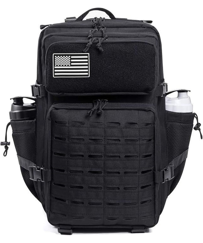 QT&QY 25L/45L Military Tactical Backpack For Men Molle Daypack 3 Day Bug Out Bag Hiking Rucksack With Bottle Holder