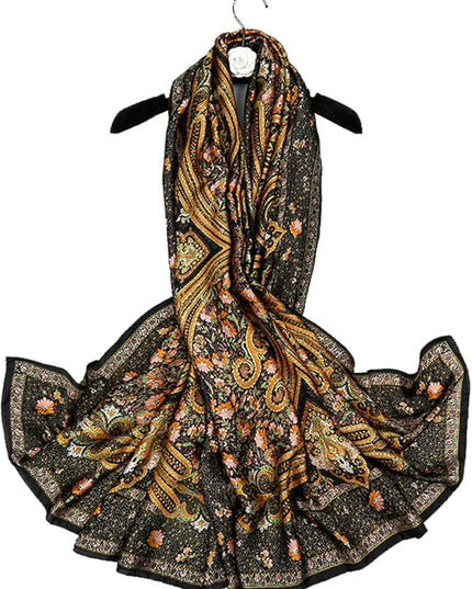 Fashion Scarves Scarf 100% Silk Feeling Scarf Silk Like Scarves Long Lightweight Sunscreen Shawls for Women