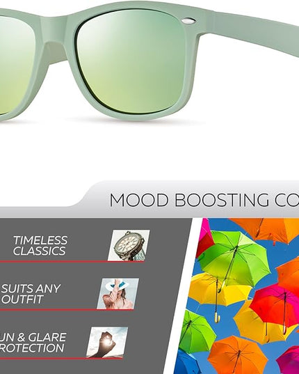 Retro Rewind Polarized Sunglasses for Men and Women - UV Protection Classic Sun Glasses