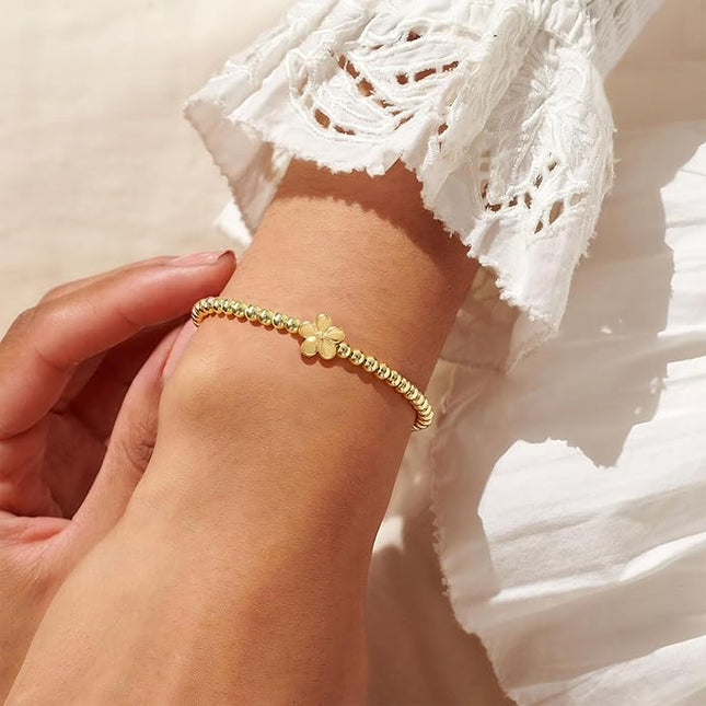 Gold Bracelets for Women 14K Gold Beaded Bracelets Stackable Bracelets for Women Gold Charm Bracelet Non Tarnish Gold Jewelry for Women Trendy