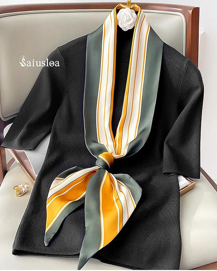 Purse Scarf For Handbags Head Scarves For Women's Hair Bags Scarfs Long Skinny Scarves Fashion Silky