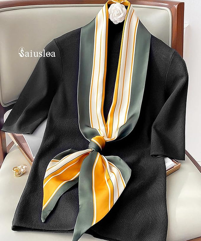 Purse Scarf For Handbags Head Scarves For Women's Hair Bags Scarfs Long Skinny Scarves Fashion Silky