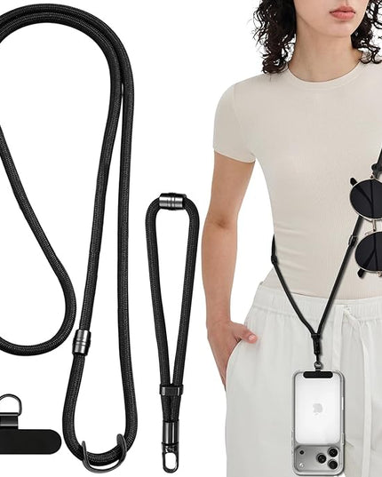 TiMOVO 3-in-1 Phone Lanyard, Detachable Phone Strap with Tether Tab, Adjustable Anti-Theft Crossbody Lanyard