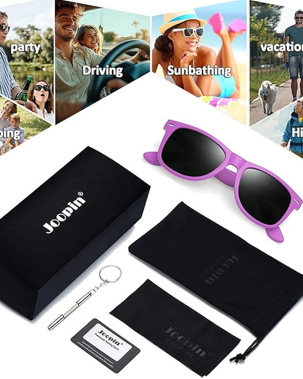 Joopin Square Sunglasses Polarized UV Protection Trendy Designer Sun Glasses Men Women