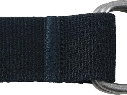 Mens & Womens Canvas Belt with D-ring,Double Ring Belt,Solid Color,Extra Long (49”) 1 1/2" Wide