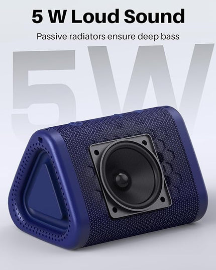 Bobtot Portable Bluetooth Speaker Wireless, IPX7 Small Shower Speaker Waterproof, 15H Playing Time, Loud and Stereo Sound with Bass, TWS Pairing for Party, Camping, Travel, Blue