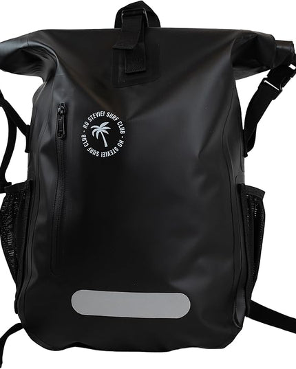 Ho Stevie! Waterproof Surf Backpack - Heavy Duty with Laptop Sleeve - Roll Top Closure Keeps Your Gear Dry In Bag - 25L