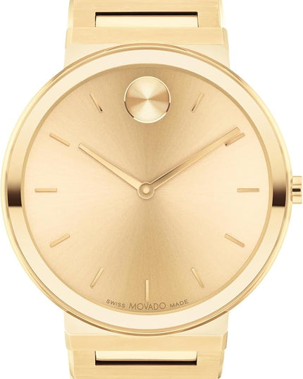 Movado Bold Horizon Ultra Thin Watch for Men and Women - Swiss Made - Water Resistant 3ATM/30 Meters - Sleek and Slim Premium Luxury Wristwatch for Everyone - 40mm