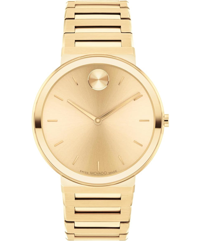 Movado Bold Horizon Ultra Thin Watch for Men and Women - Swiss Made - Water Resistant 3ATM/30 Meters - Sleek and Slim Premium Luxury Wristwatch for Everyone - 40mm