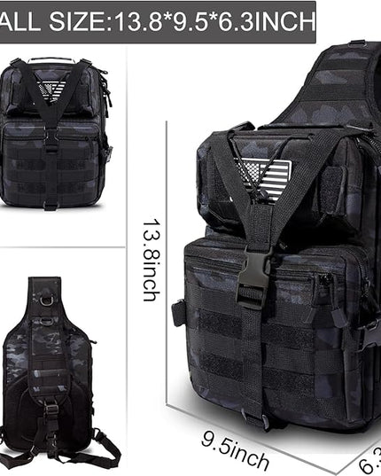 HAOMUK Tactical Sling Bag Pack Military Rover Shoulder Sling Backpack EDC Molle Assault Range Bag