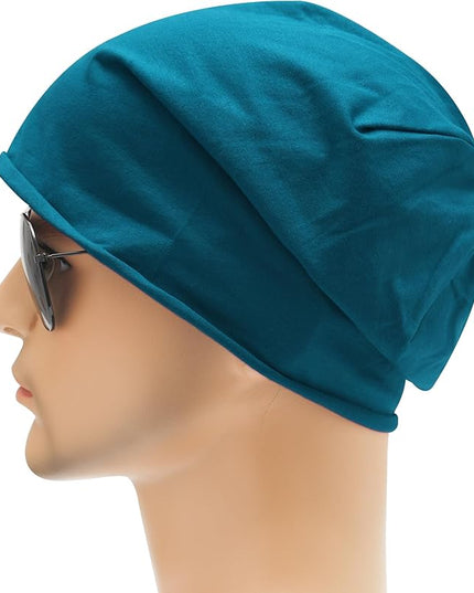 ZLYC Cotton Thin Slouchy Beanie Hat for Men Women Fashion Soft Stretch Knit Skull Cap