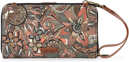 Sakroots Artist Circle Smartphone Crossbody in Coated Canvas, Detachable Wristlet Strap