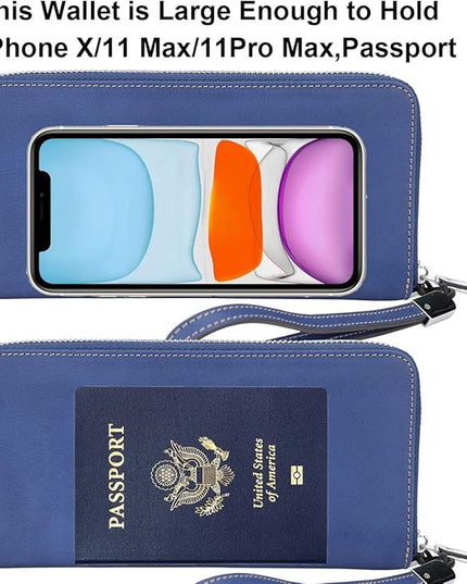Lavemi Small Compact Women Wallet RFID Blocking Genuine Leather Bifold Purse with ID Windows