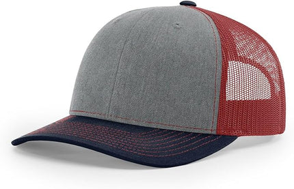 Richardson 112 Trucker Hat - Premium Adjustable Snapback Hat - Structured Six Panel Richardson Blank Caps