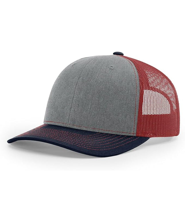 Richardson 112 Trucker Hat - Premium Adjustable Snapback Hat - Structured Six Panel Richardson Blank Caps