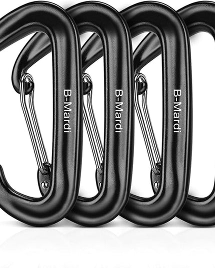 Carabiner Clips Heavy Duty 12kN (2697 lbs)-Lightweight Locking Carabiners for Camping, Hiking, Hammock, Dog Leash Harness, Outdoor and Gym etc, Keychains& Utility