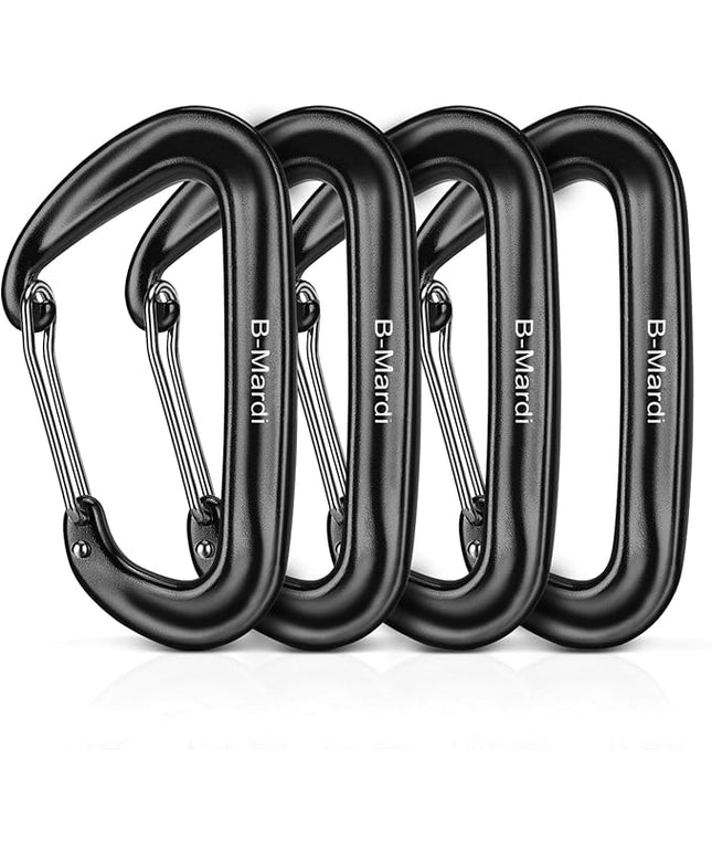 Carabiner Clips Heavy Duty 12kN (2697 lbs)-Lightweight Locking Carabiners for Camping, Hiking, Hammock, Dog Leash Harness, Outdoor and Gym etc, Keychains& Utility